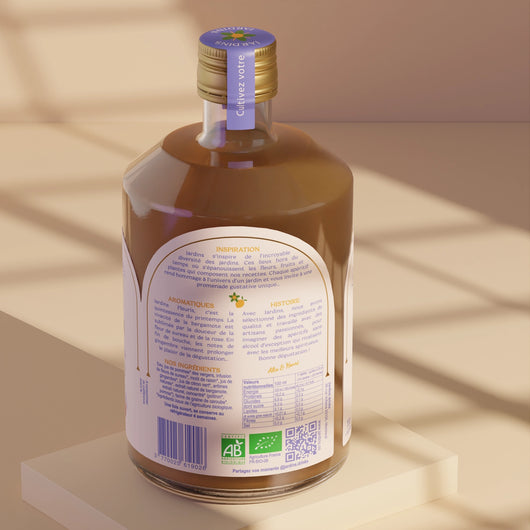 Jardins Fleuris Fleurs de sureau & Bergamote 70 cl Sanzalc, cave sans alcool pour adultes décomplexés