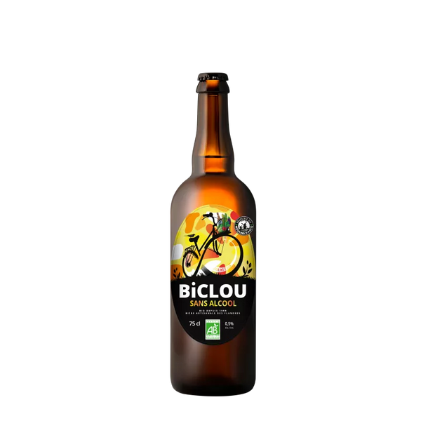 Bière blonde Biclou Moulins d'Ascq sans alcool 0,5% - 75cl
